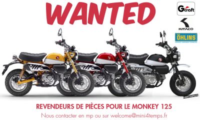 Vendeurs de pièces pour le Honda Monkey 125 2018 - mini4temps.fr