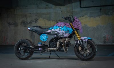 Honda MSX 125 Grom "Hold On !" de l'artiste Matt B Customs et de Guy Willison - Mini4temps.fr